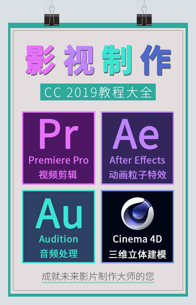 【教程+软件】PS视频教程Pr零基础学习UI设计C4D全套CDR电商AI插画AE粒子特效